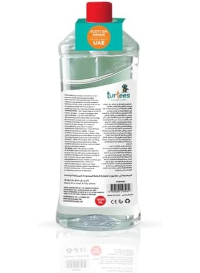 turtees منظف زجاجات وألعاب الأطفال من تورتيز 500 مل (عبوة من 3) مع مجموعة فرش تنظيف الزجاجات | غسول زجاجات أطفال لطيف | يزيل بقايا الحليب والرائحة | مناسب للزجاجات والحلمات والألعاب - Image 4